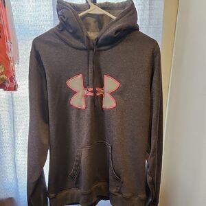 Under Armour Women's Gray Hoodie with Pink Logo